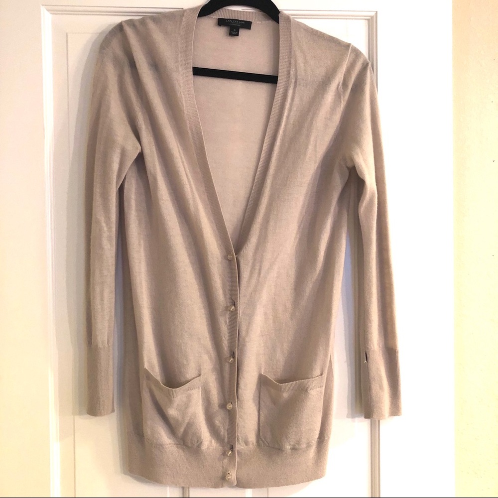 Ann Taylor light lavender cardigan